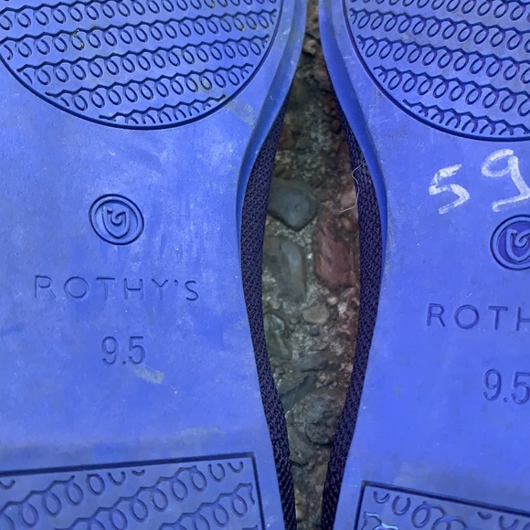 Rothys navy flats white halo retired sz 9.5 - Picture 11 of 16